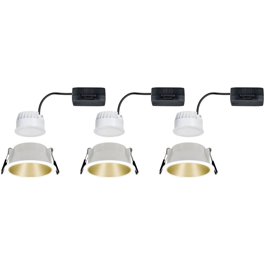 Paulmann 93406 - SET 3xLED/6,5W IP44 Dimmable bathroom recessed light COLE 230V