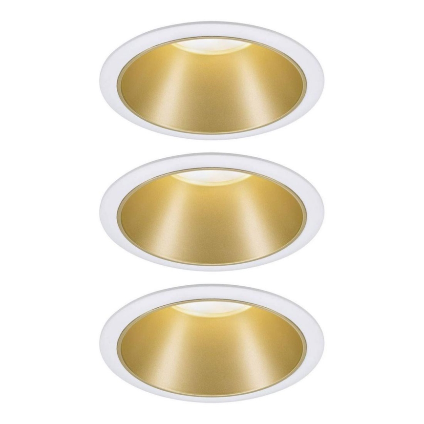 Paulmann 93406 - SET 3xLED/6,5W IP44 Dimmable bathroom recessed light COLE 230V