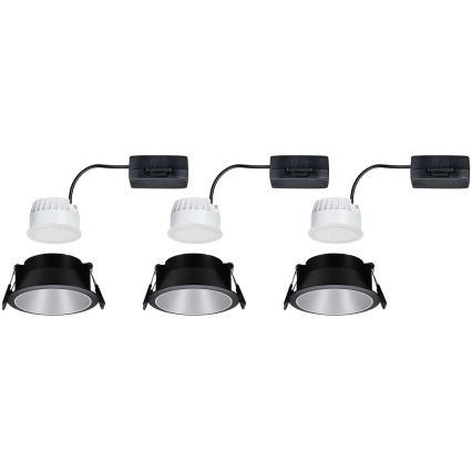 Paulmann 93408 - SET 3xLED/6,5W IP44 Dimmable bathroom recessed light COLE 230V