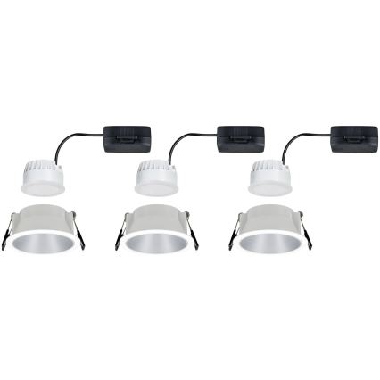 Paulmann 93410 - SET 3xLED/6,5W IP44 Dimmable bathroom recessed light COLE 230V