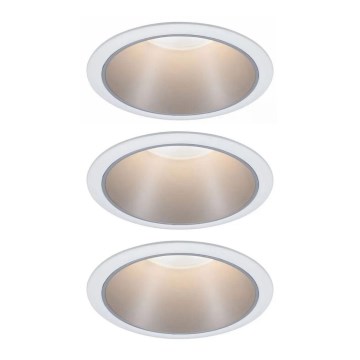 Paulmann 93410 - SET 3xLED/6,5W IP44 Dimmable bathroom recessed light COLE 230V