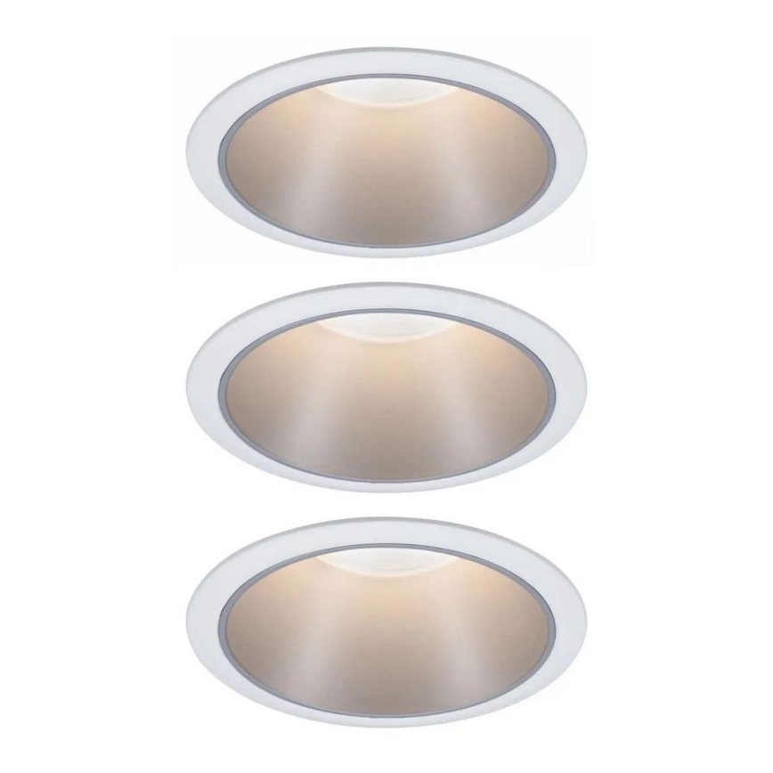 Paulmann 93410 - SET 3xLED/6,5W IP44 Dimmable bathroom recessed light COLE 230V