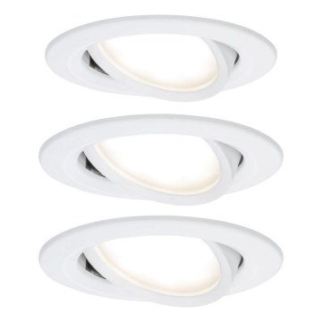 Paulmann 93449 - SET 3xLED/6,5W IP23 Bathroom recessed light NOVA 230V