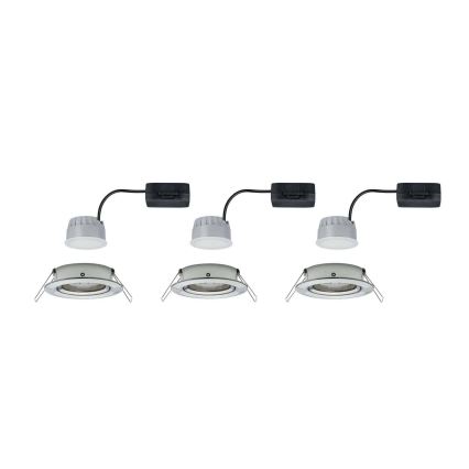 Paulmann 93483 - SET 3xLED/6,5W IP23 Dimmable bathroom recessed light NOVA 230V