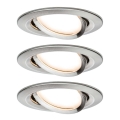 Paulmann 93483 - SET 3xLED/6,5W IP23 Dimmable bathroom recessed light NOVA 230V