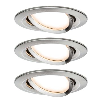 Paulmann 93483 - SET 3xLED/6,5W IP23 Dimmable bathroom recessed light NOVA 230V