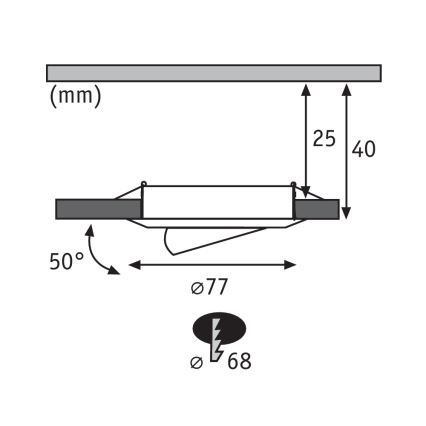 Paulmann 93579 - SET 3xLED suspended ceiling light 3xLED/3,8W/230/12V