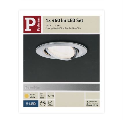 Paulmann 93603 - LED-GU10/7W IP23 Dimmable bathroom recessed light NOVA 230V