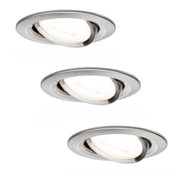 Paulmann 93607 - SET 3x LED GU10/7W IP23 Dimmable bathroom light NOVA 230V