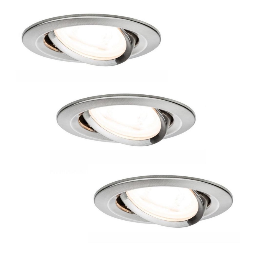 Paulmann 93607 - SET 3x LED GU10/7W IP23 Dimmable bathroom light NOVA 230V