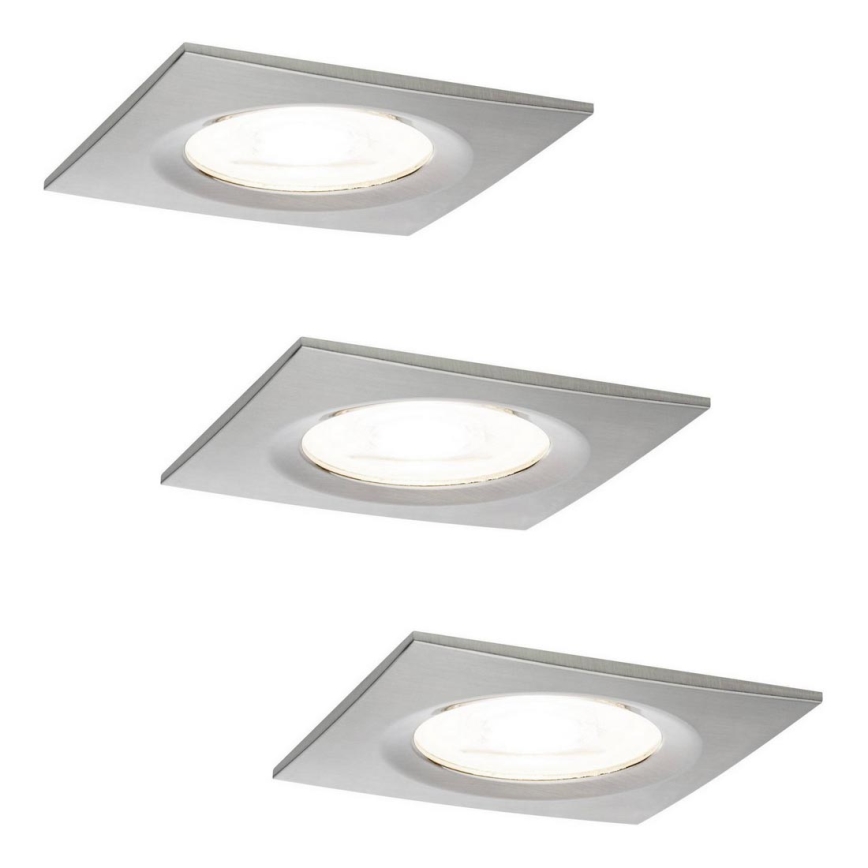 Paulmann 93615 - SET 3x LED/7W IP44 Dimmable bathroom recessed light 230V