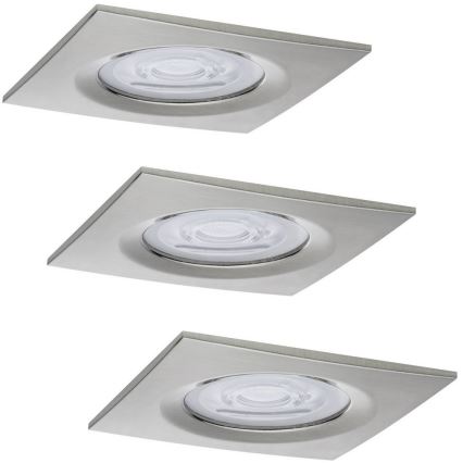 Paulmann 93615 - SET 3x LED/7W IP44 Dimmable bathroom recessed light 230V