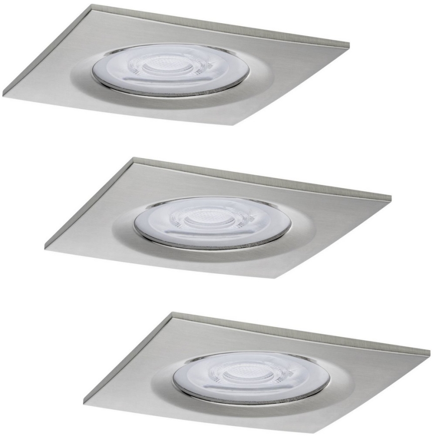 Paulmann 93615 - SET 3x LED/7W IP44 Dimmable bathroom recessed light 230V