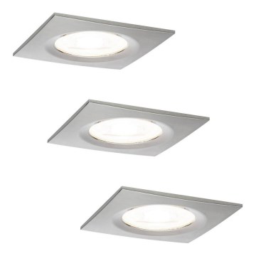 Paulmann 93615 - SET 3x LED/7W IP44 Dimming bathroom recessed light