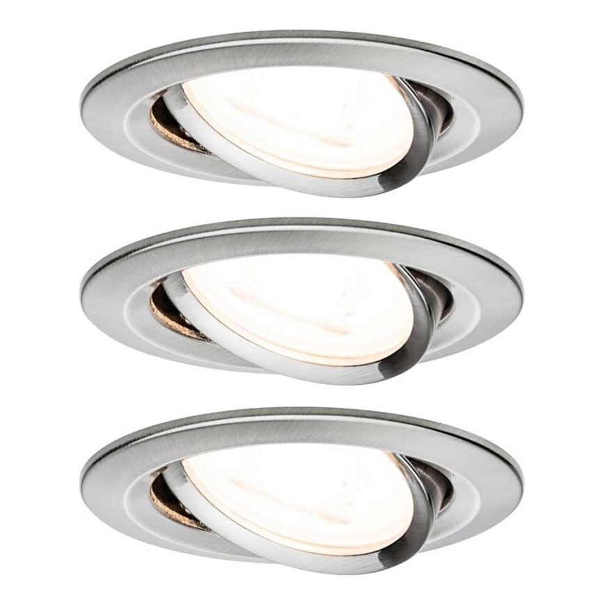 Paulmann 93652 - SET 3x LED GU10/6,1W IP23 Bathroom recessed light 230V