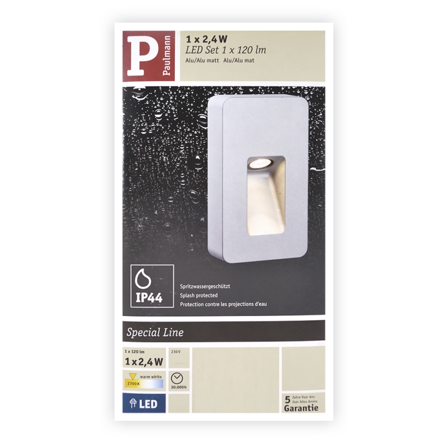 Paulmann  93825 - LED/2,4W IP44 Outdoor wall light SPECIAL LINE 230V