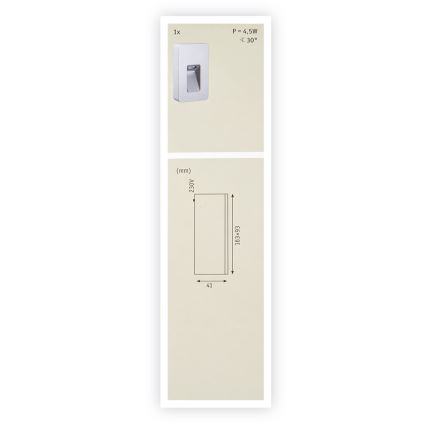 Paulmann  93825 - LED/2,4W IP44 Outdoor wall light SPECIAL LINE 230V