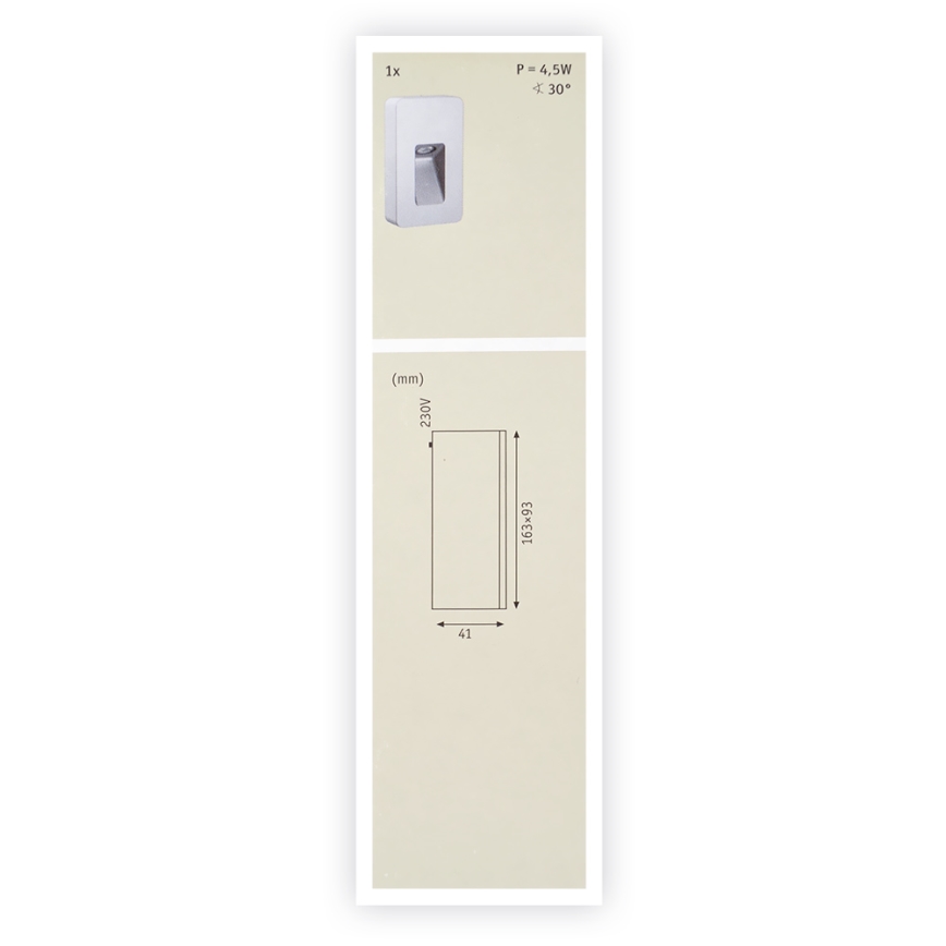 Paulmann  93825 - LED/2,4W IP44 Outdoor wall light SPECIAL LINE 230V