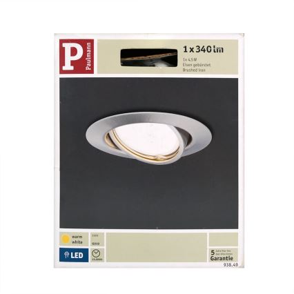 Paulmann 93849 - LED-GU10/4,5W/230V Recessed light PREMIUM LINE 230V