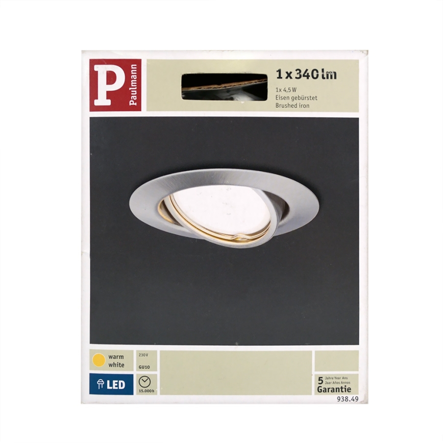Paulmann 93849 - LED-GU10/4,5W/230V Recessed light PREMIUM LINE 230V