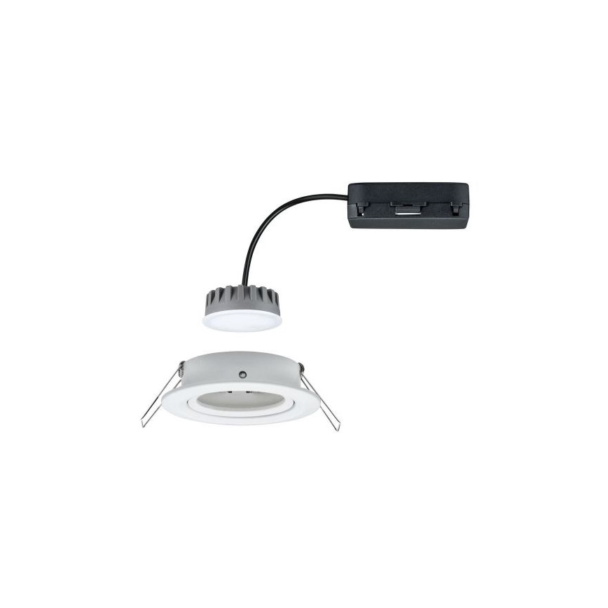 Paulmann 93871 - COIN LED 6W IP23 Dimmable Bathroom Recessed Downlight, 230V