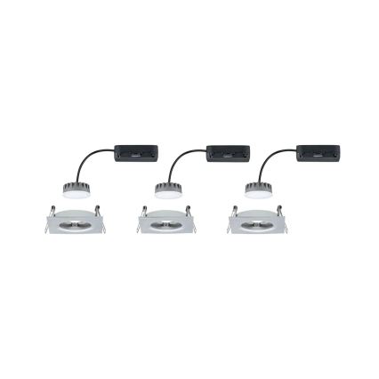 Paulmann 93895 - SET 3xLED/6W IP44 Dimmable bathroom recessed light NOVA 230V