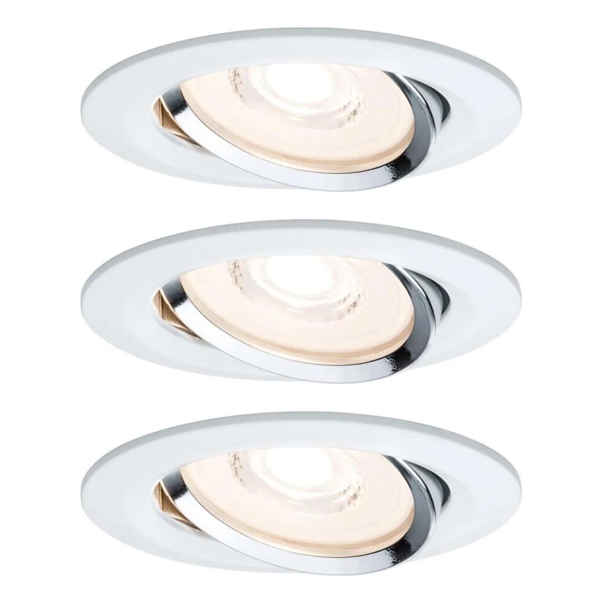 Paulmann 93942 - SET 3xLED/6,8W IP23 Dimmable bathroom recessed light COIN 230V