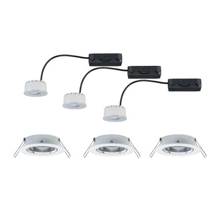 Paulmann 93942 - SET 3xLED/6,8W IP23 Dimmable bathroom recessed light COIN 230V