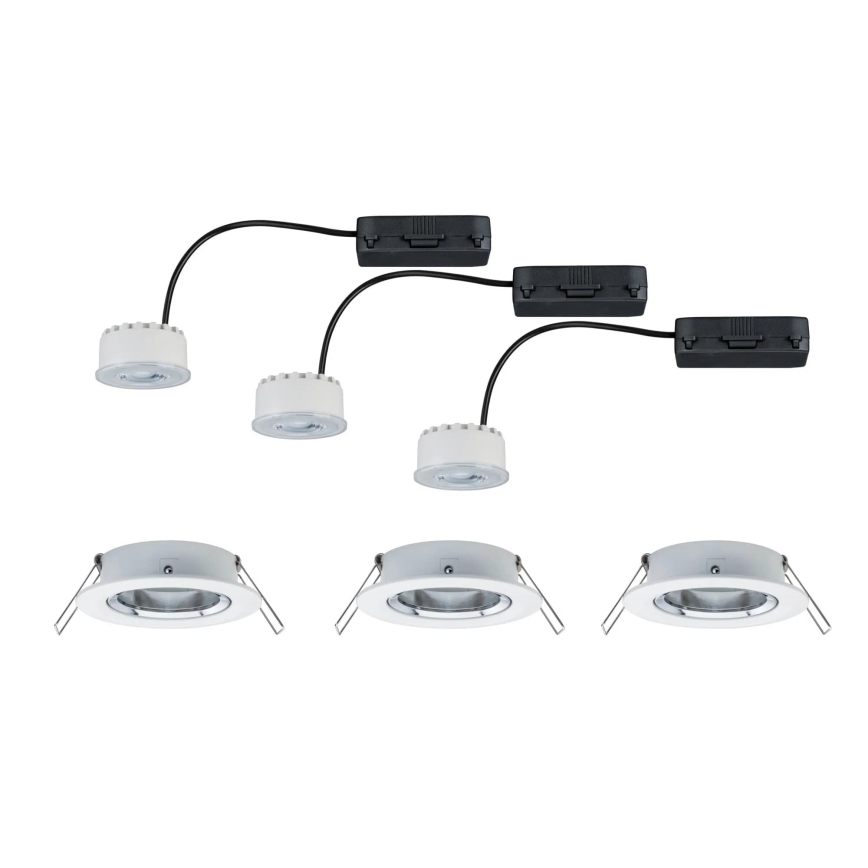 Paulmann 93942 - SET 3xLED/6,8W IP23 Dimmable bathroom recessed light COIN 230V