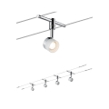 Paulmann 94080 - Set 4x LED / 4.8W, Complete STAGE 230V Cable System, Polished Chrome