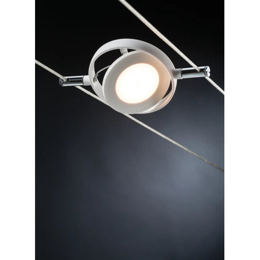 Paulmann 94106 - SET 6xLED/4W Spotlight for a string system ROUNDMAC 230V white