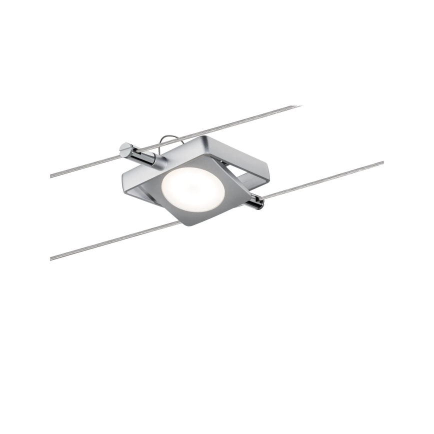 Paulmann 94107 - Set of 4 LED spotlights, 4.3W each, for MAC 230V cable system, matte chrome