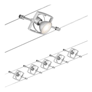 Paulmann 94133 - SET 5xGU5,3/10W Spotlight for a string system MAC 230V matte chrome