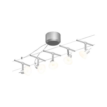Paulmann 94136 - SET 5xGU5,3/10W Spotlight for string system SHEELA 230V shiny chrome