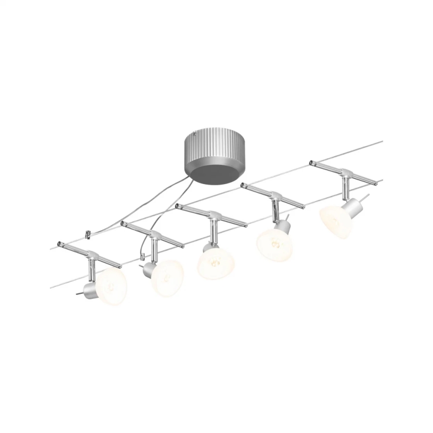 Paulmann 94136 - SET 5xGU5,3/10W Spotlight for string system SHEELA 230V shiny chrome