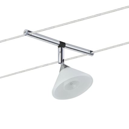 Paulmann 94138 - 1xGU4/10W Spotlight for string system COLMAR 12V white/shiny chrome