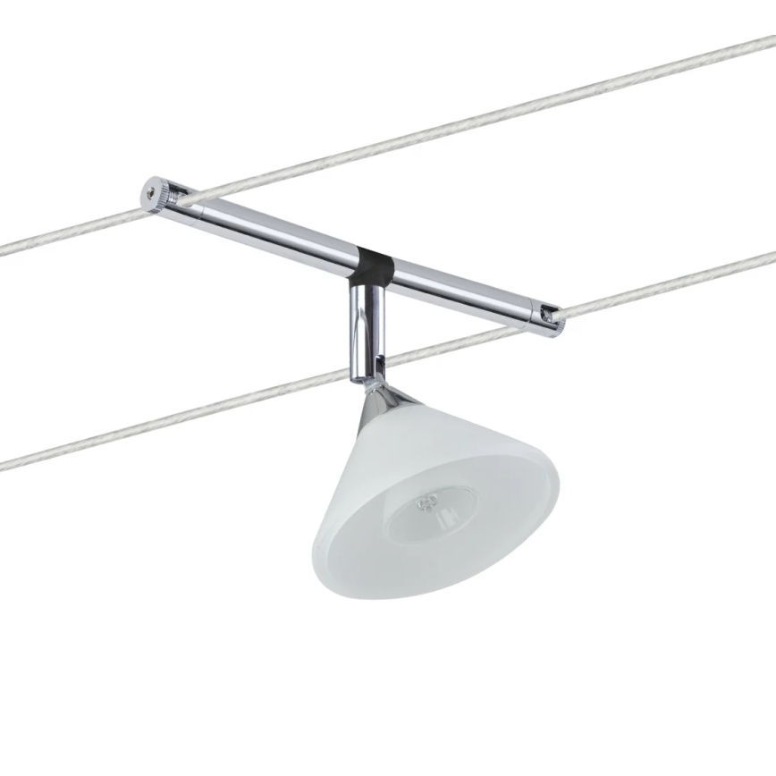 Paulmann 94138 - 1xGU4/10W Spotlight for string system COLMAR 12V white/shiny chrome