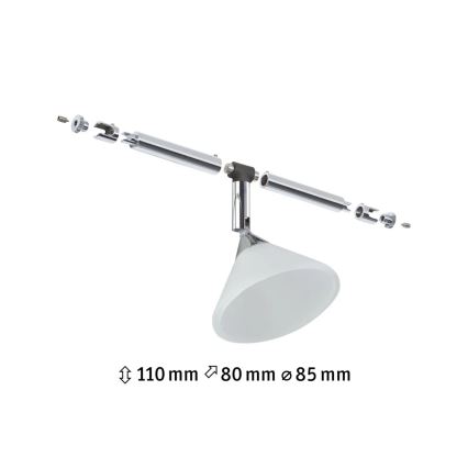 Paulmann 94138 - 1xGU4/10W Spotlight for string system COLMAR 12V white/shiny chrome