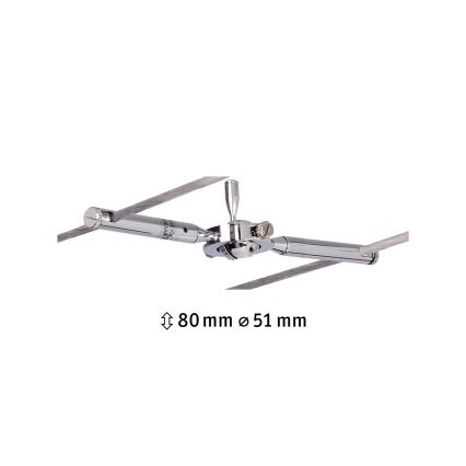 Paulmann 94147 - 1xGU5,3/10W Spotlight for TOGO cable lighting system 12V matte chrome