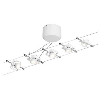 Paulmann 94149 - SET 5xGU5,3/10W Spotlight for a string system TECH 230V white