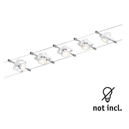 Paulmann 94149 - SET 5xGU5,3/10W Spotlight for a string system TECH 230V white