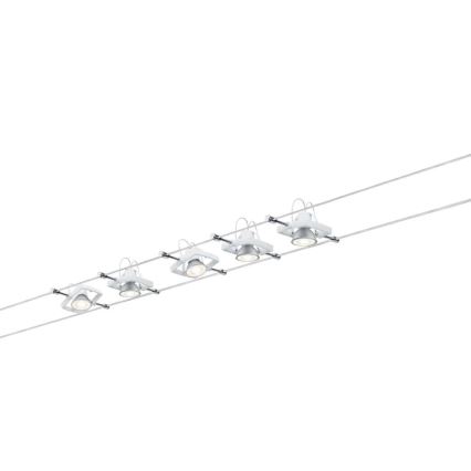 Paulmann 94149 - SET 5xGU5,3/10W Spotlight for a string system TECH 230V white