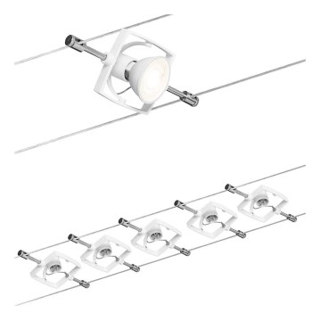 Paulmann 94149 - SET 5xGU5,3/10W Spotlight for a string system TECH 230V white