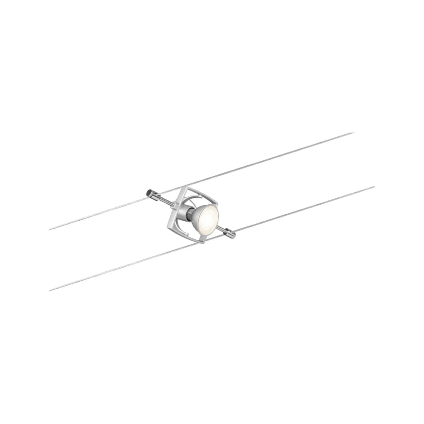 Paulmann 94152 - Complete MAC cable lighting system 230V, set of 7 x GU5.3/10W, matte chrome