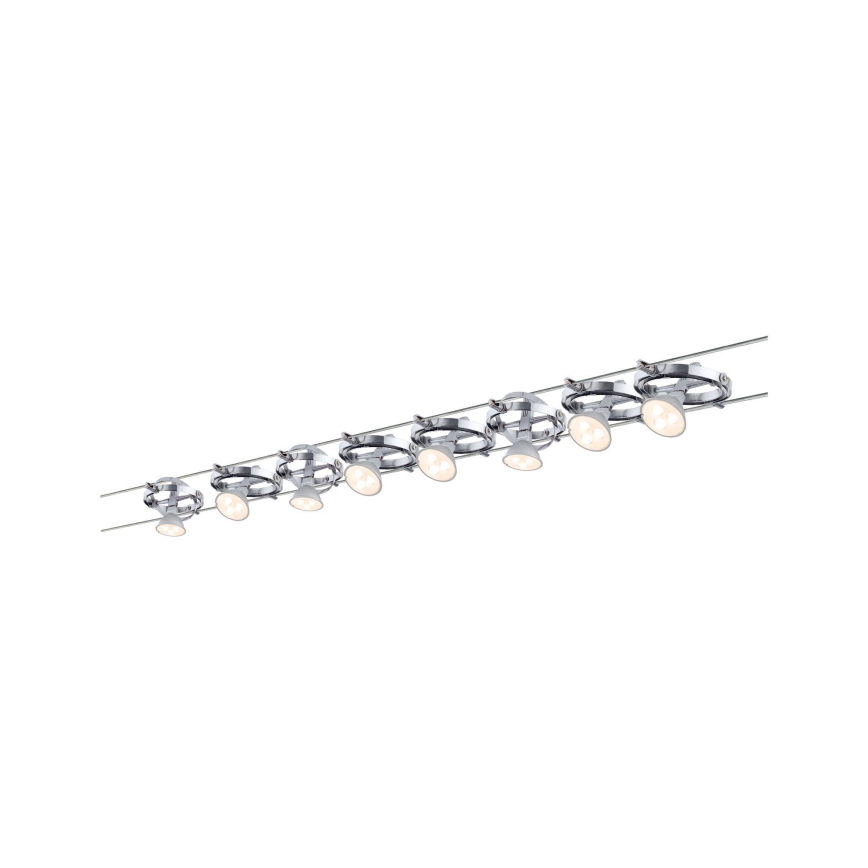 Paulmann 94153 - SET 8xGU5,3/10W Spotlight for a string system CARDAN 230V