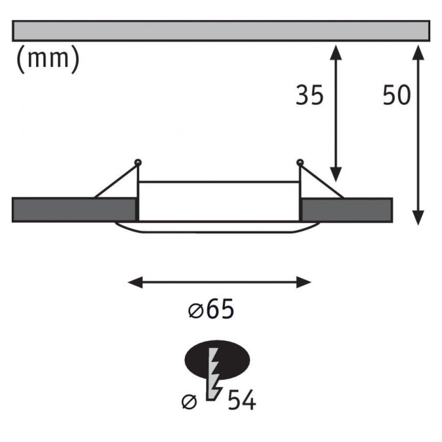 Paulmann 94298 - LED/4W IP44 Bathroom recessed light COIN 230V