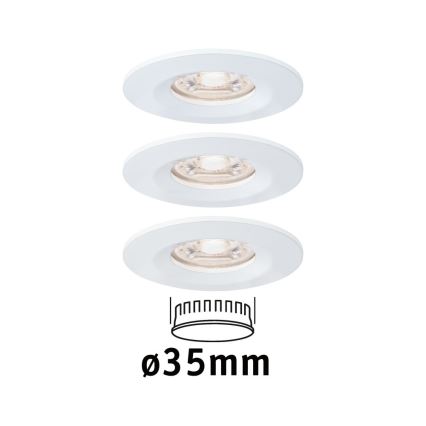 Paulmann 94299 - SET 3xLED/4W IP44 Bathroom recessed light NOVA 230V