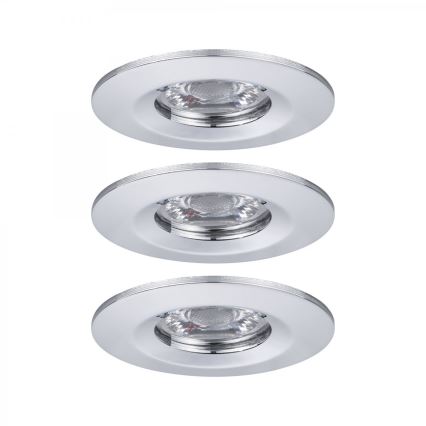 Paulmann 94303 - SET 3xLED/4W IP44 Bathroom recessed light COIN 230V