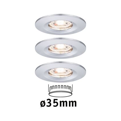 Paulmann 94303 - SET 3xLED/4W IP44 Bathroom recessed light COIN 230V