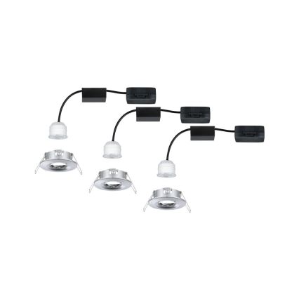 Paulmann 94303 - SET 3xLED/4W IP44 Bathroom recessed light COIN 230V